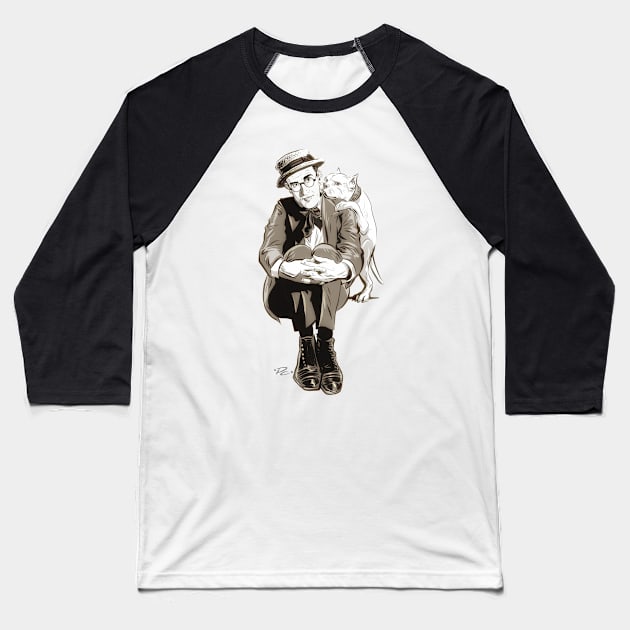 Harold Lloyd - An illustration by Paul Cemmick Baseball T-Shirt by PLAYDIGITAL2020